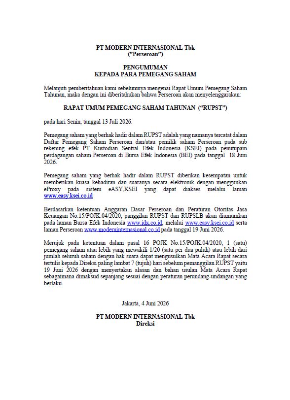 Notice of Annual General Meeting of Shareholders